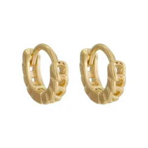 Brinco Argola de Elos Kelem Pequeno Banho Ouro 18k Semijoia