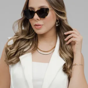 Colar Choker Malha Grossa Essencial 35CM Banhado Em Ouro