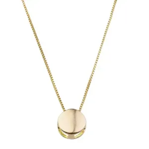 Colar Circulo Liso Grande Essencial 45CM Banhado Em Ouro
