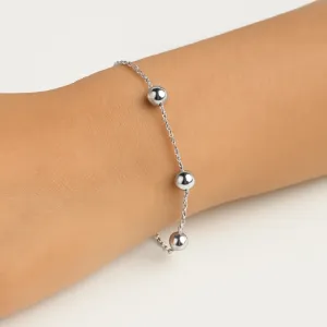 Pulseira Bola Lisa Essencial Banhado Em Ouro