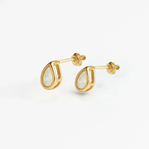 Brinco Gota Ponto de Luz Banho Ouro 18k Semijoia