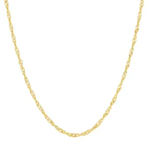 Colar Malha Torcida Singapura Essencial 45CM Banhado Em Ouro