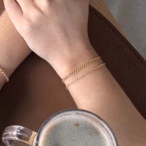 Pulseira Cordão Baiano Delicada Francisca Banhado Em Ouro