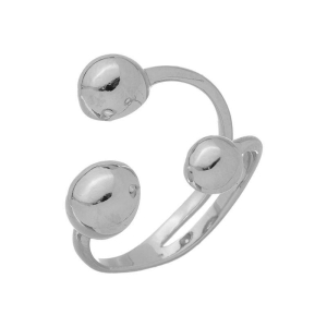 Anel Fran Essencial Banhado Em Ródio Branco
