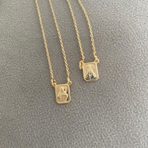 Colar Escapulário Nossa Senhora Aparecida Essencial 60CM Banhado Em Ouro