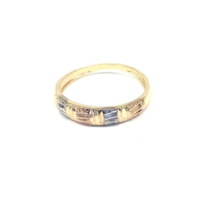 Anel Frisado Mix De Cores Dani Banhado Em Ouro 18k