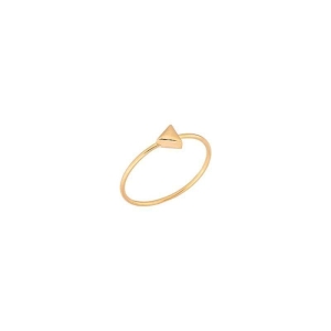 Anel Triângulo Liso Ouro Banhado Em Ouro 18k