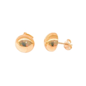 Brinco Liso Esfera Banho Ouro 18k Semijoia