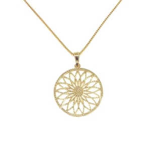 Colar Longo Mandala Coleção Essencial Banhado Em Ouro