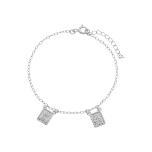 Pulseira Escapulario Essencial Banhado Em Ródio