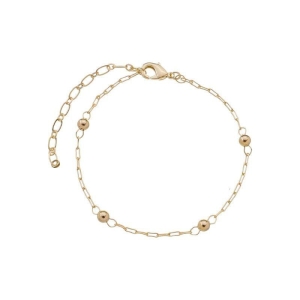 Tornozeleira Bolinhas Delicadas Banho Ouro 18k Semijoia