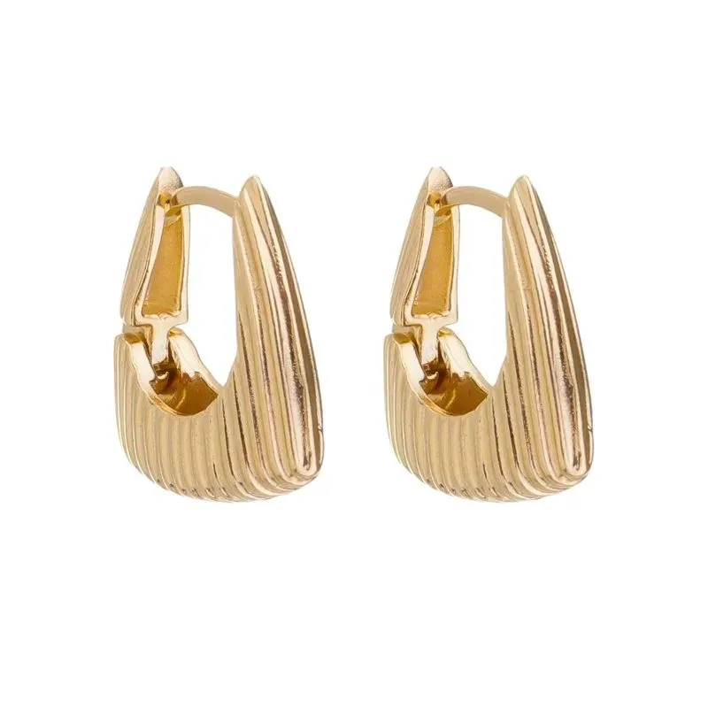 Brinco Argola Quadrada Banho Ouro 18k Semijoia
