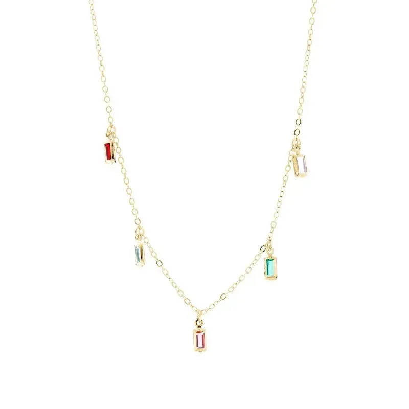 Colar Choker Colorida Essencial 271615CM Banhado Em Ouro