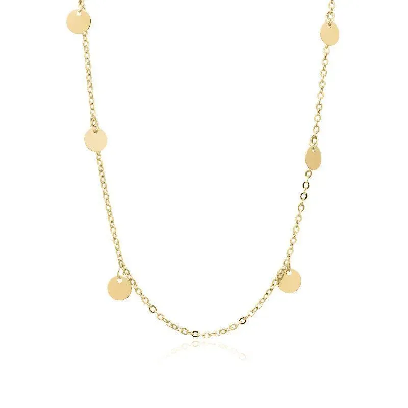 Colar Choker Com Medalhas Penduradas Essencial 257060CM