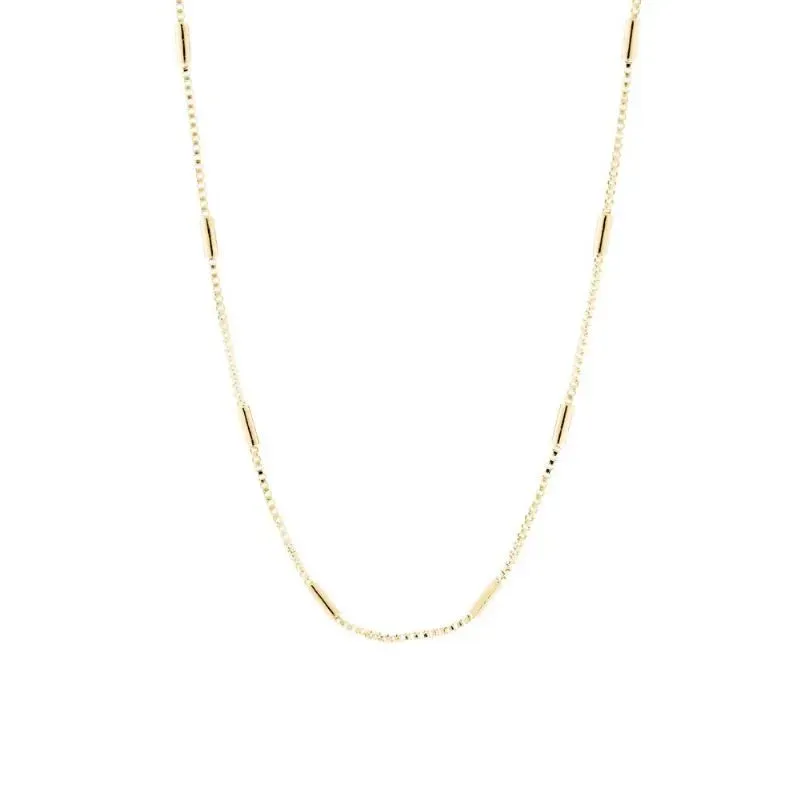 Colar Choker Tubos Lisos Essencial 272056CM Banhado Em Ouro