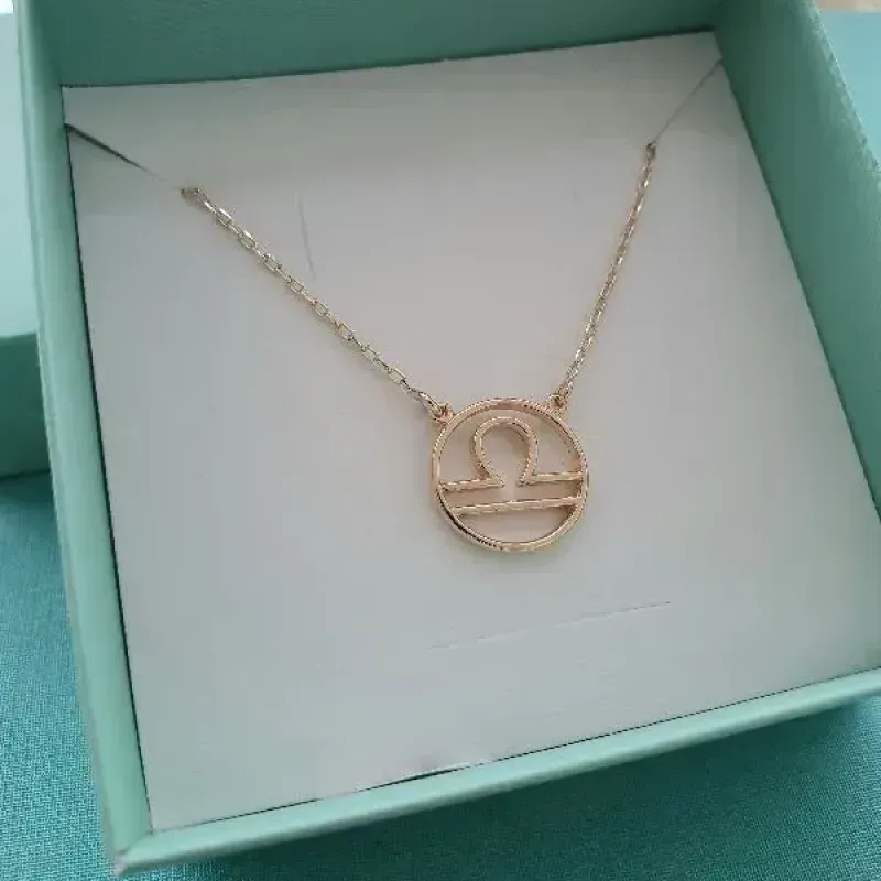 Colar De Signo Libra Essencial 256230CM Banhado Em Ouro