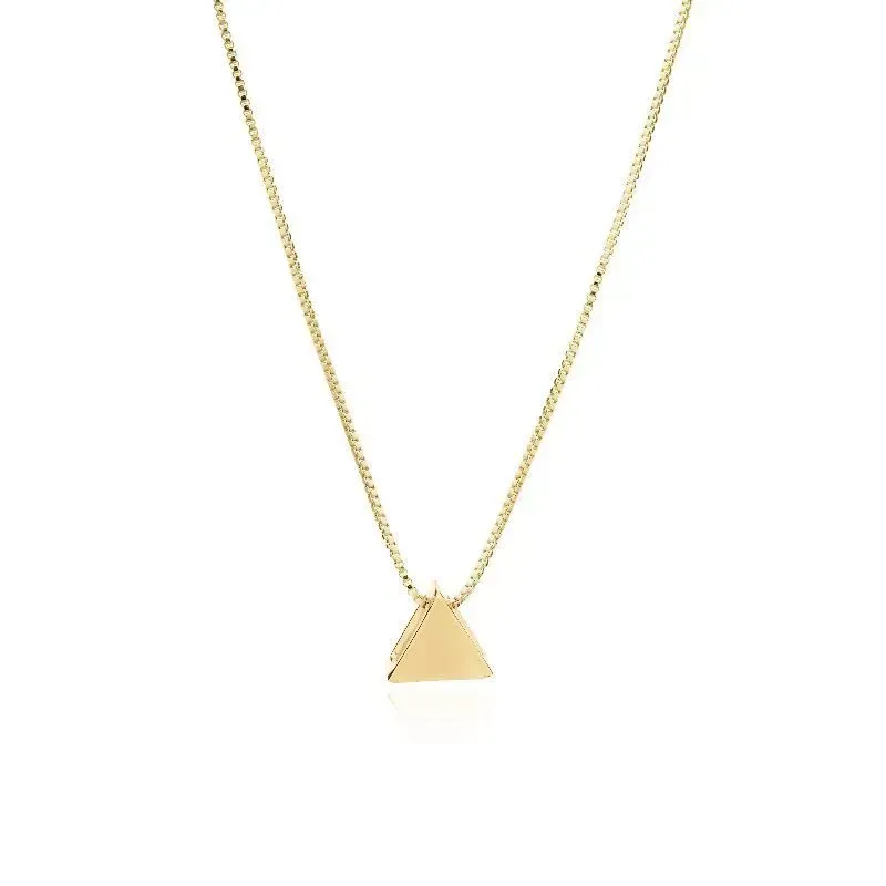 Colar Triângulo Essencial 40CM Banhado Em Ouro