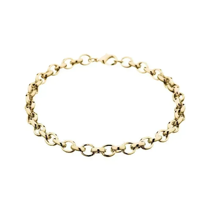 Pulseira Elo Português Essencial Banhado Em Ouro