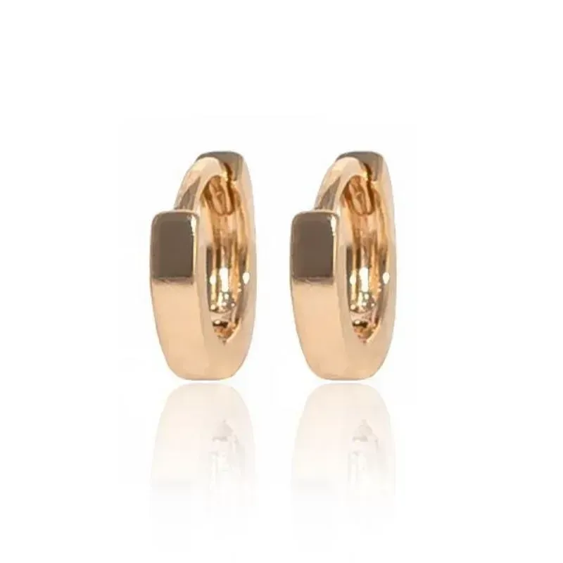 Brinco Argola Lisa Pequena Banho Ouro 18k Semijoia