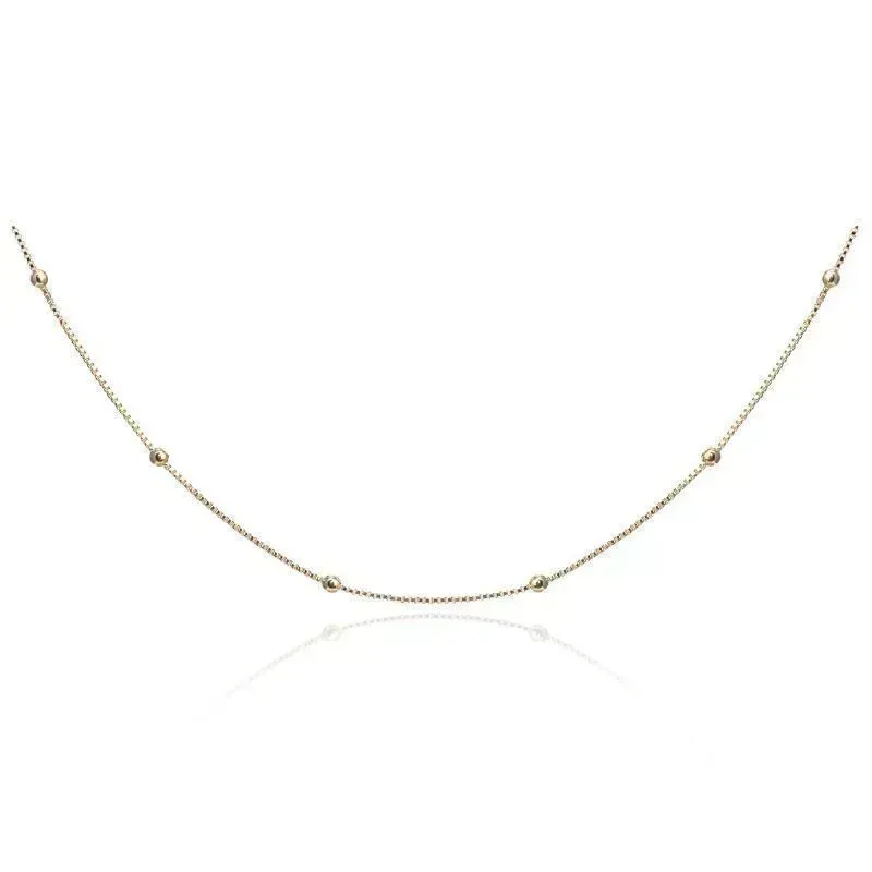 Colar Choker Bolinhas Essencial 250900CM Banhado Em Ouro
