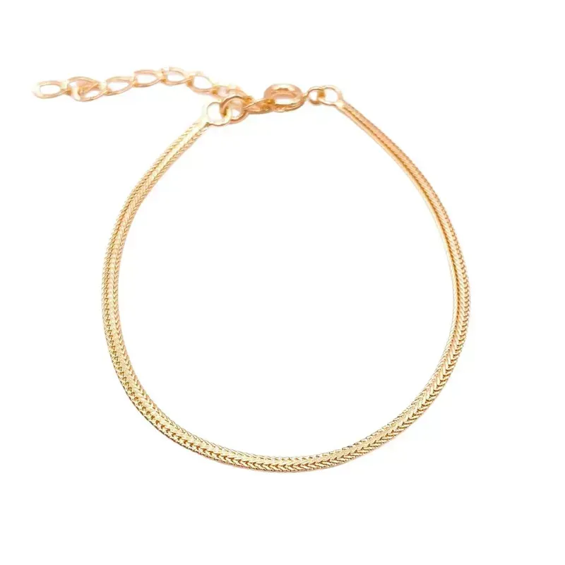 Pulseira Fina Nina Essencial Banhado Em Ouro