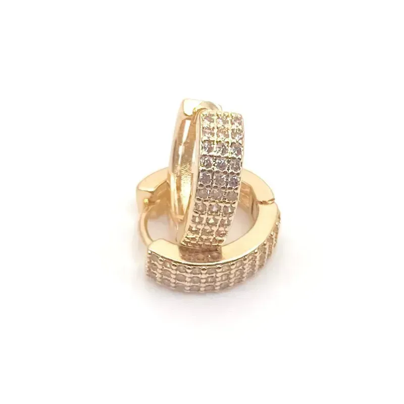 Brinco Argola Crajevada Retangular Grande Banho Ouro 18k Semijoia