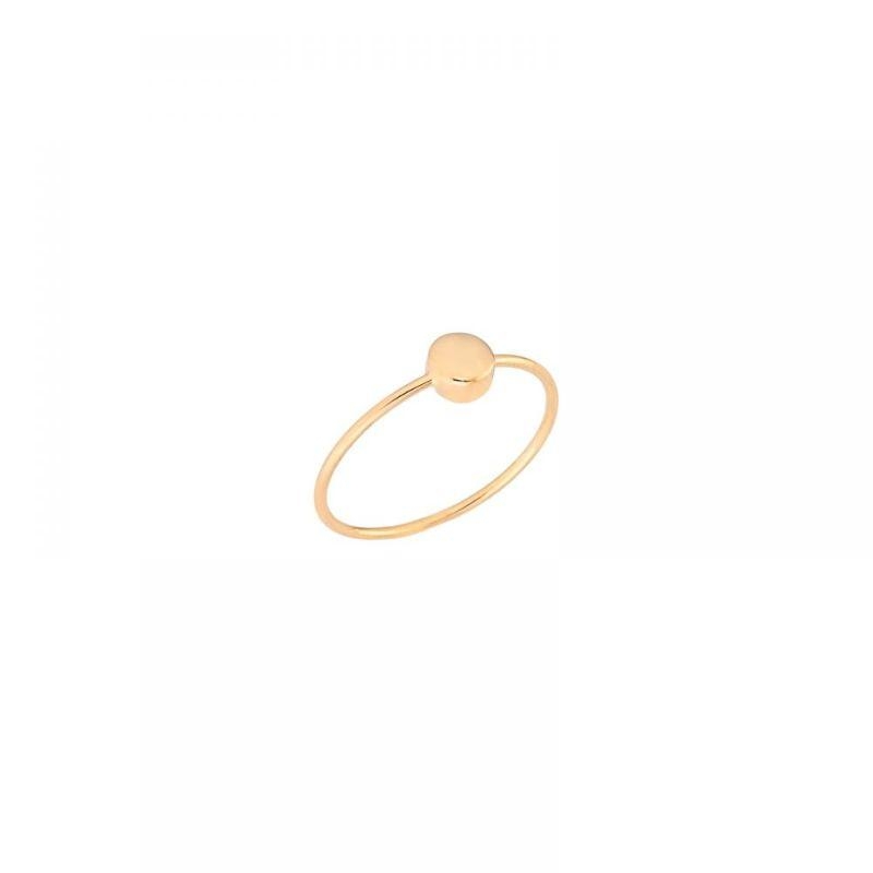 Anel Redondo Essencial Banhado Em Ouro 18k