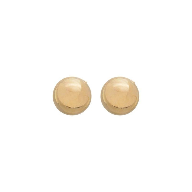 Brinco Esfera Botão Banho Ouro 18k Semijoia