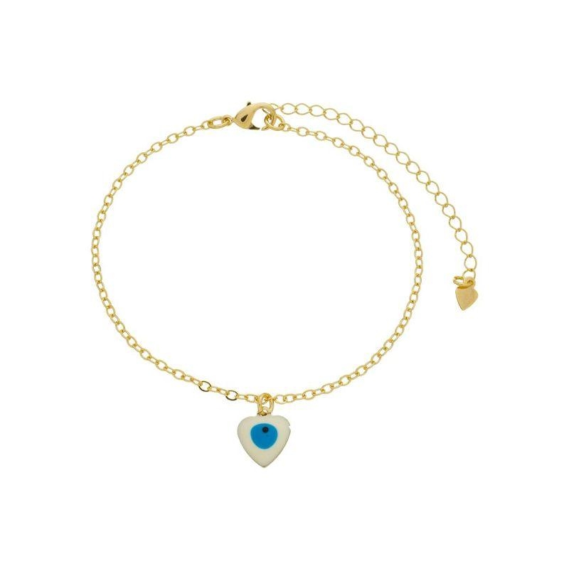 Pulseira Olho Grego Carol Essencial Banhado Em Ouro