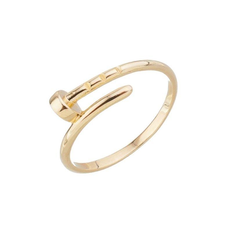 Anel Prego Essencial Banhado Em Ouro 18k