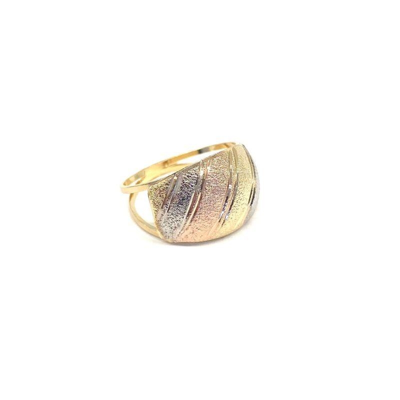 Anel Trabahado Mix De Cores Dani Banhado Em Ouro 18k