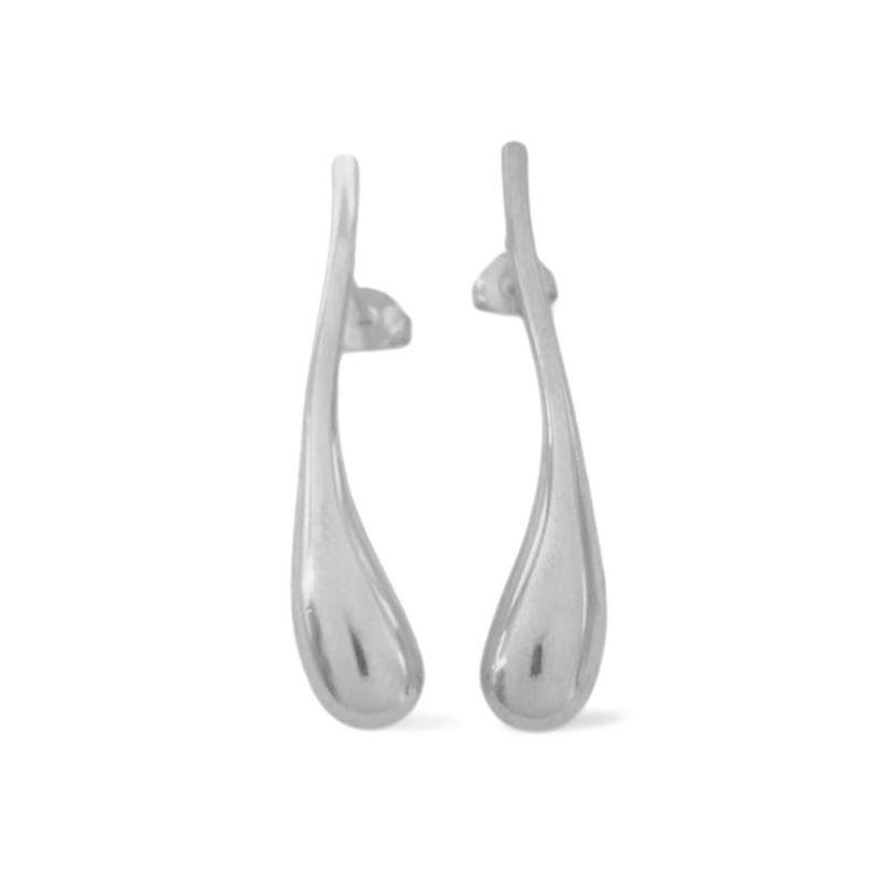 Brinco Gota Organico Banho Ouro 18k Semijoia