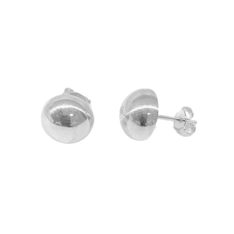 Brinco Liso Esfera Banho Ouro 18k Semijoia