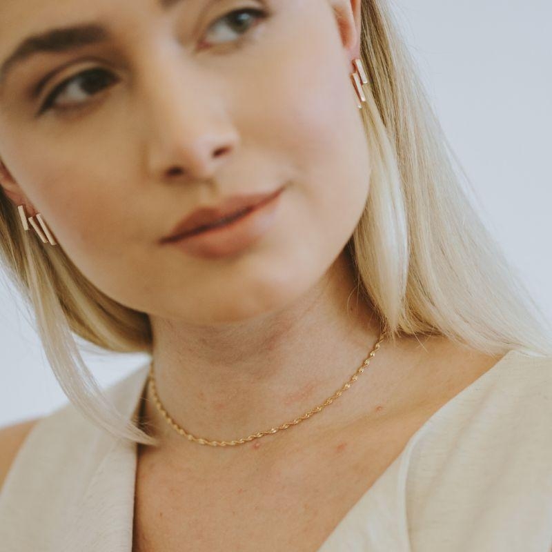 Colar Choker Torcida Essencial 30CM Banhado Em Ouro
