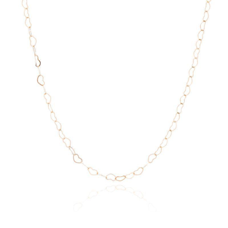 Colar Corrente Elos De Coração Essencial 244169CM Banhado Em Ouro