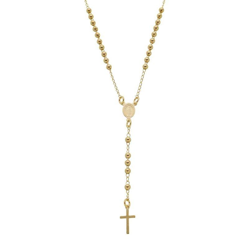 Colar De Terço Essencial 45CM Banhado Em Ouro