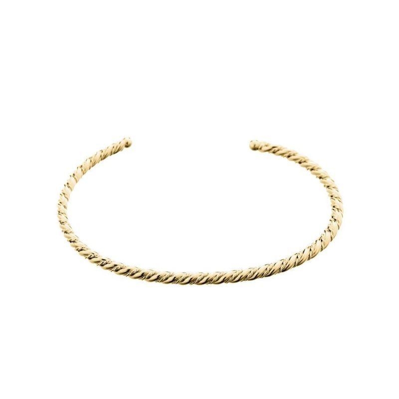Bracelete Cordão Baiano Essencial Banhado Em Ouro