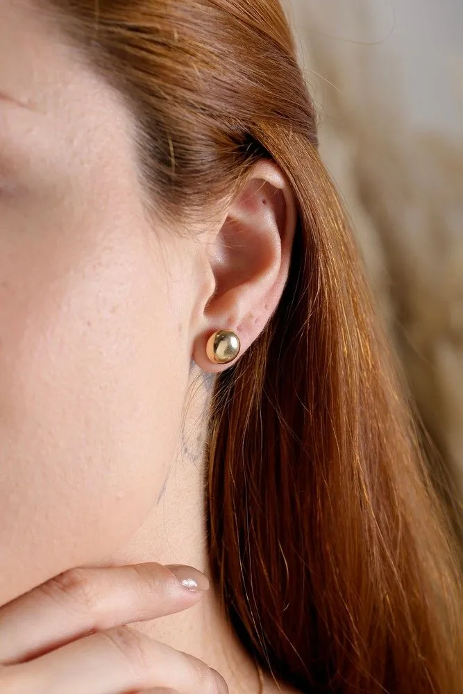 Brinco Redondo Pequeno Pequeno Banho Ouro 18k Semijoia