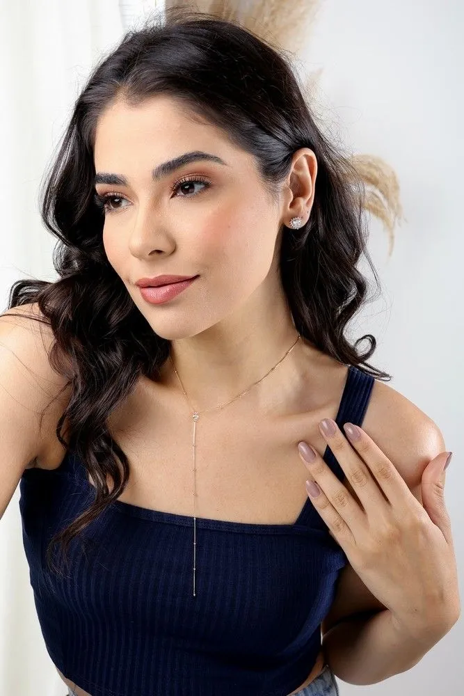 Brinco Coração Marilia Banho Ouro 18k Semijoia