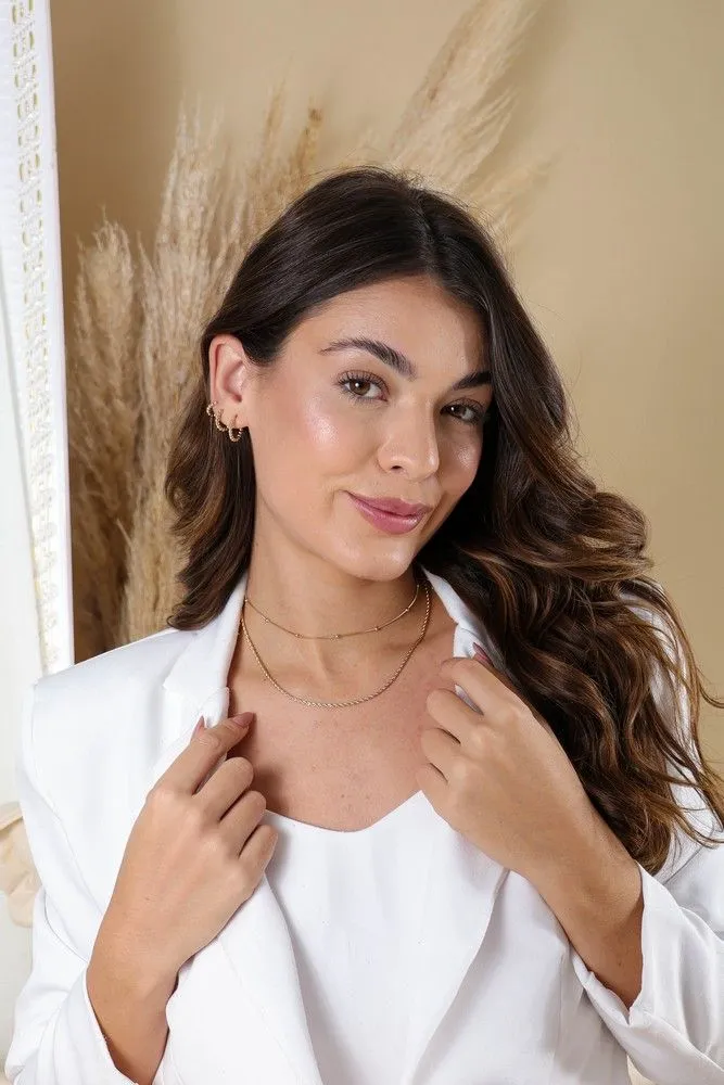 Colar Choker Bolinhas Essencial 250900CM Banhado Em Ouro