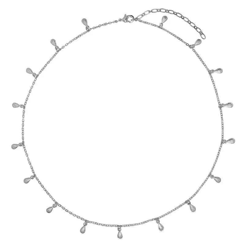 Colar Choker Com Penduricarios Essencial 35CM Banhado Em Ouro