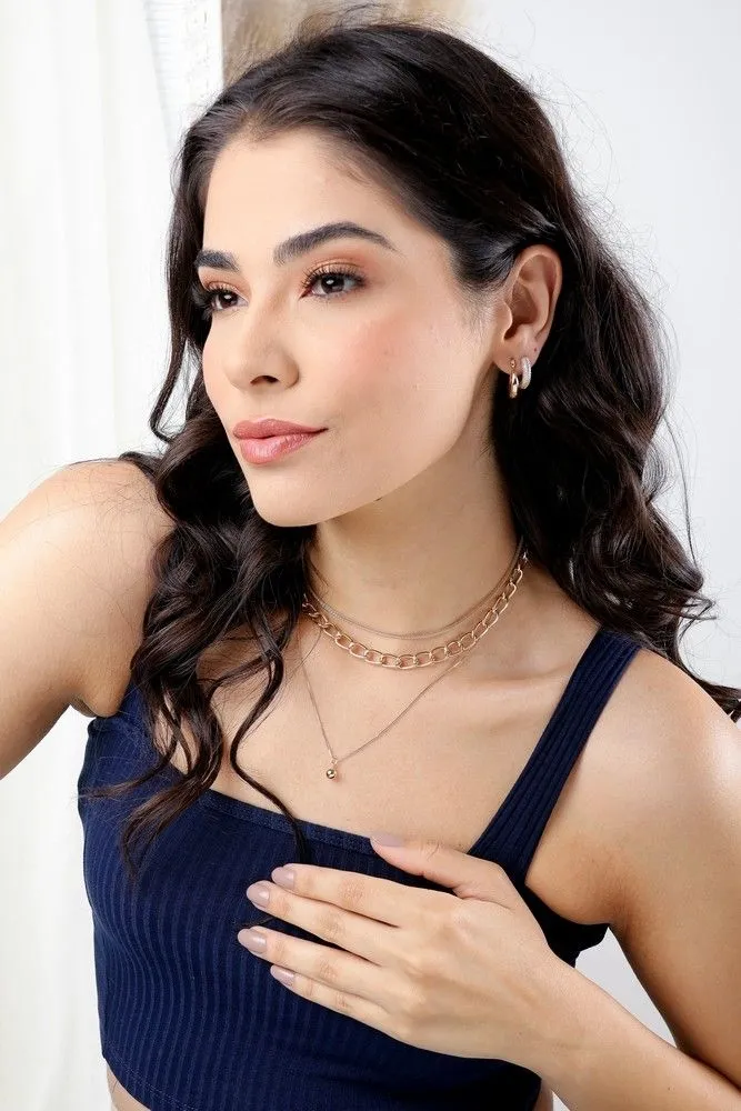 Brinco Argola Lisa Cintia Banho Ouro 18k Semijoia