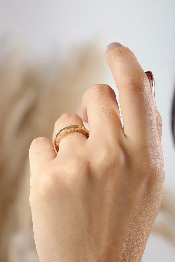 Anel Amour Essencial Banhado Em Ouro 18k