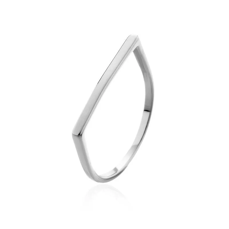 Anel Reto Liso Fino Ouro Banhado Em Ouro 18k