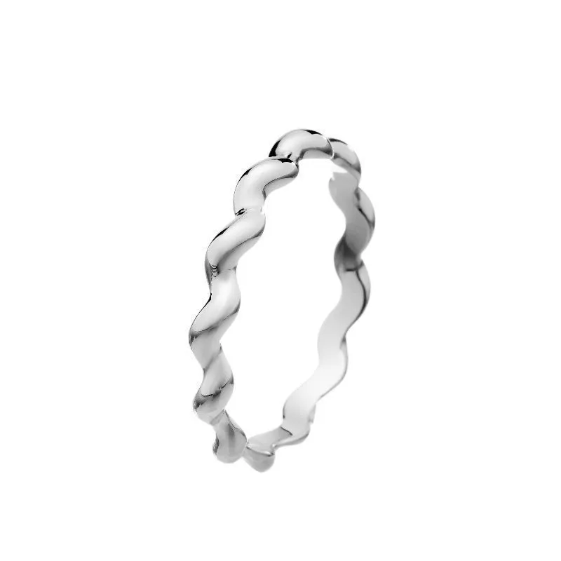 Anel Liso Ondulado Ouro Banhado Em Ouro 18k