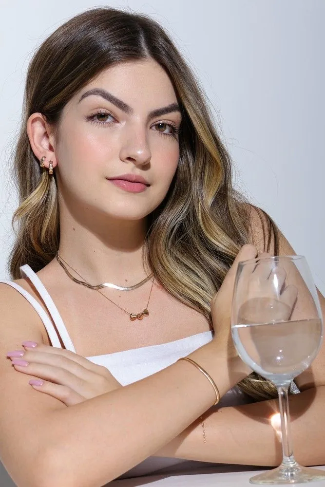 Pulseira Malha Grossa Essencial Banhado Em Ródio