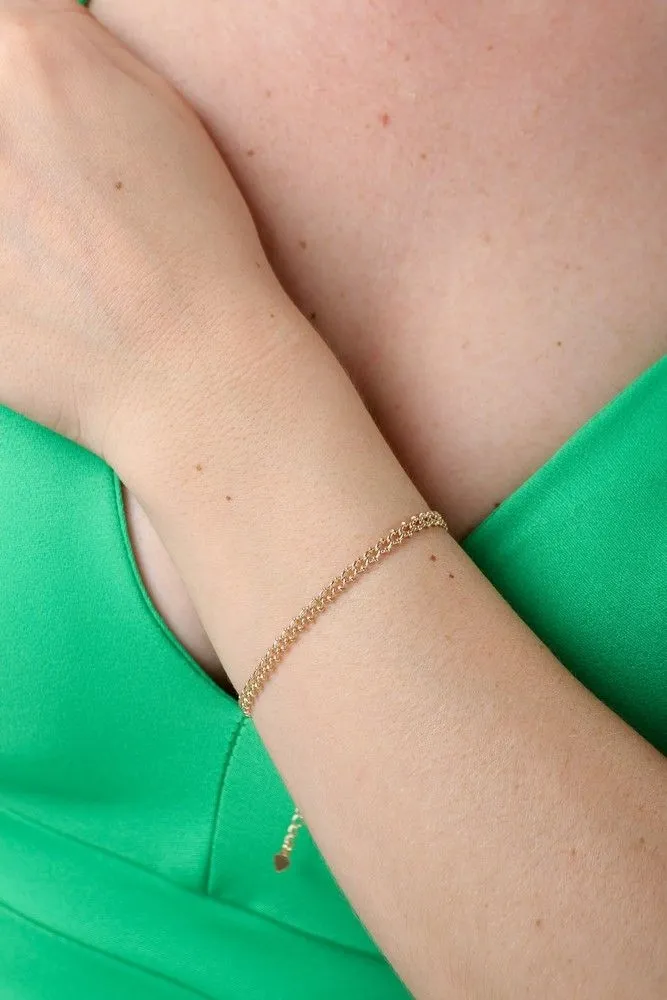 Pulseira Malha Ciriane Essencial Banhado Em Ródio