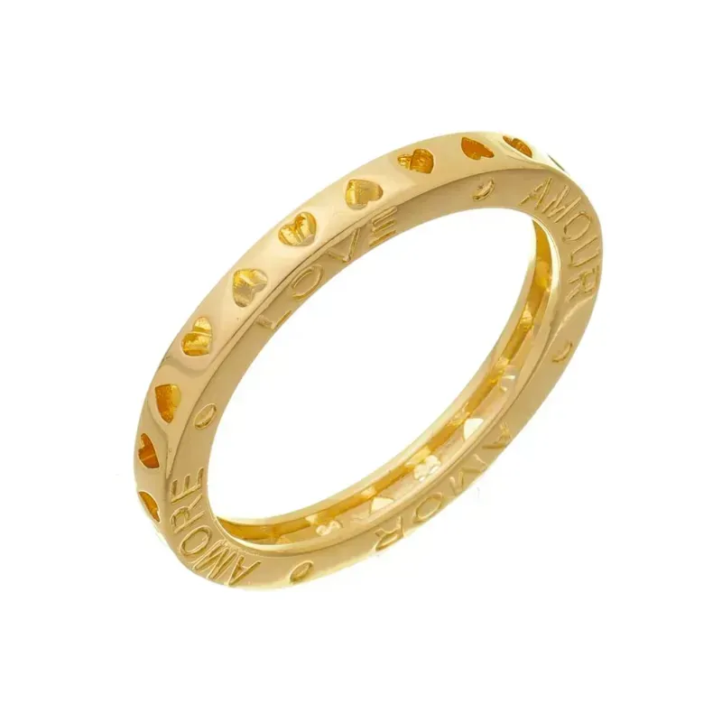 Anel Amour Essencial Banhado Em Ouro 18k