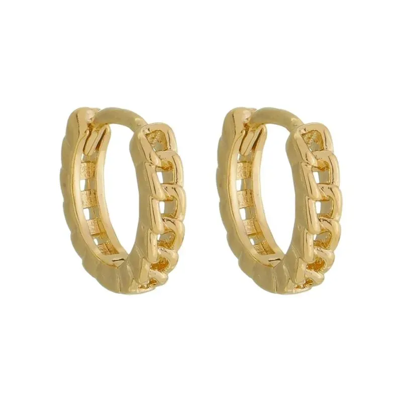 Brinco Argola de Elos Kelem Médio Banho Ouro 18k Semijoia