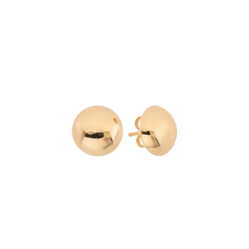 Brinco Redondo Pequeno Pequeno Banho Ouro 18k Semijoia